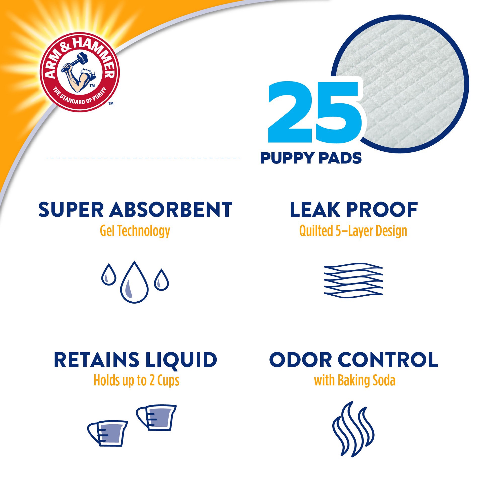 slide 5 of 6, ARM & HAMMER Arm And Hammer Dog Training Pads, 25 ct