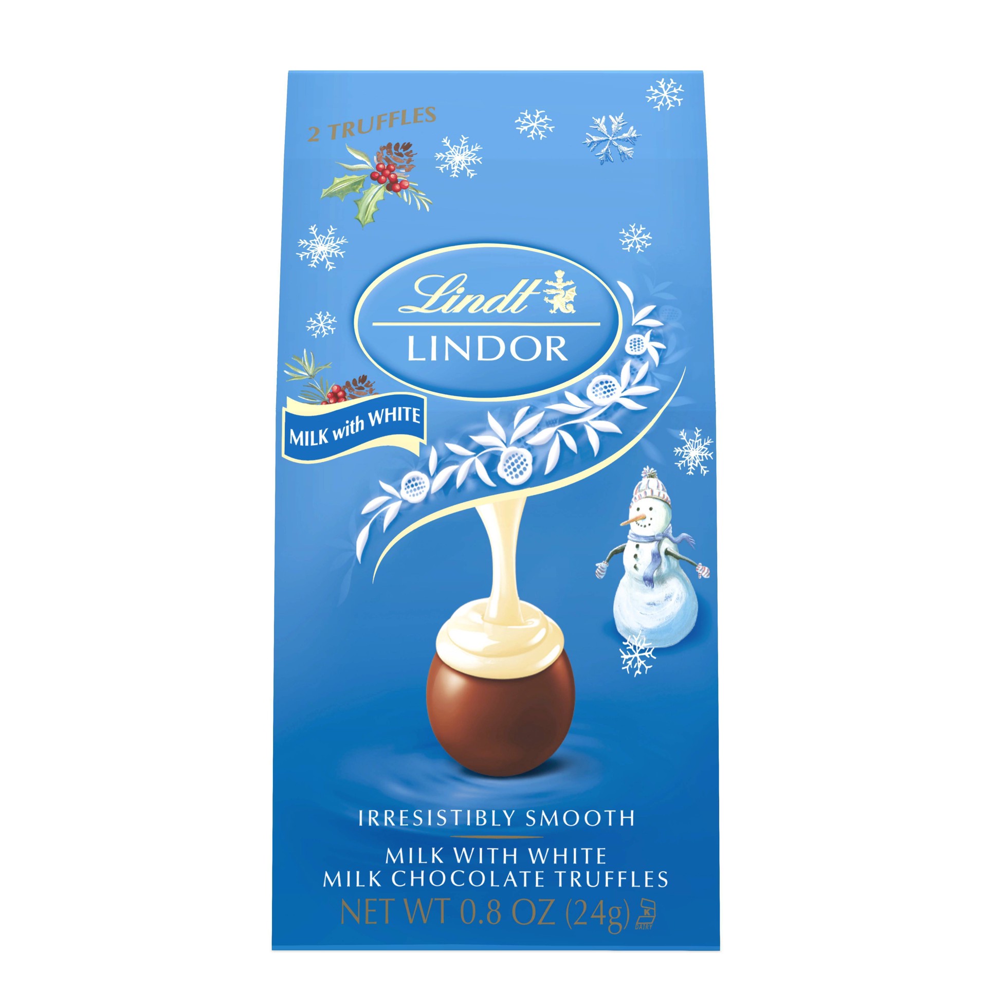 slide 1 of 3, Lindt Holiday White Milk Chocolate Truffles - 0.8oz, 0.8 oz