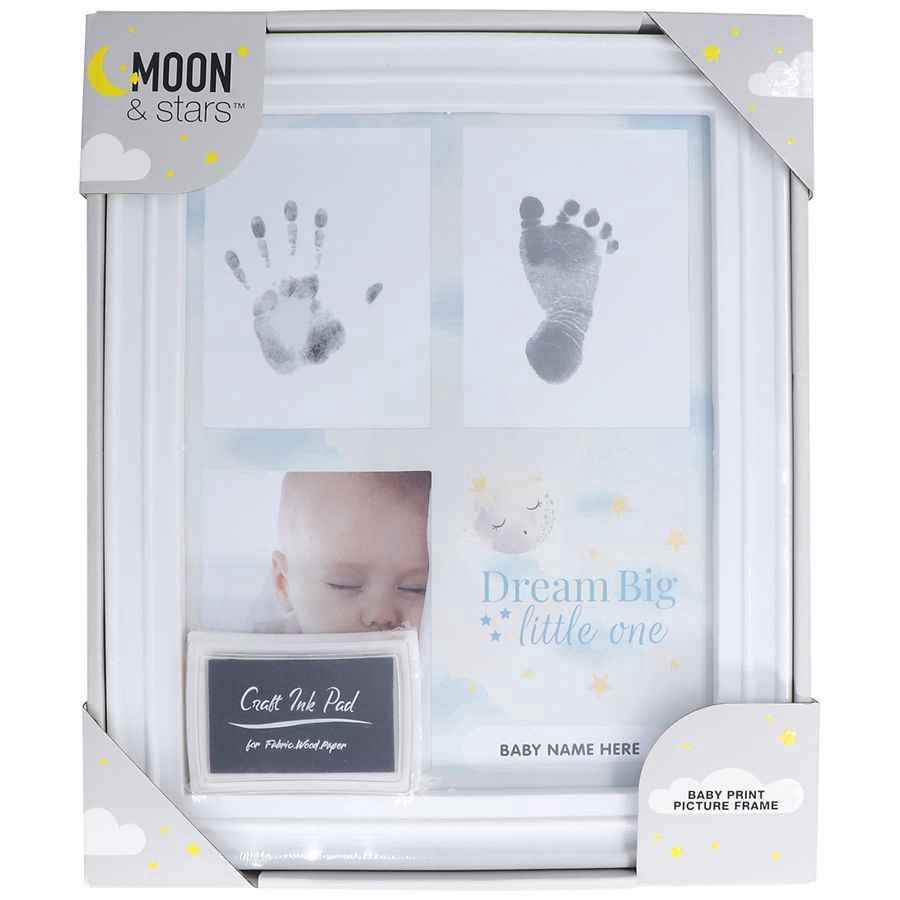 slide 1 of 1, Moon & Stars Baby's First Print Frame, 1 ct