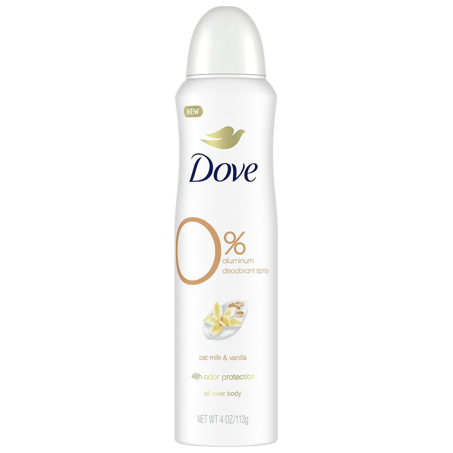 slide 1 of 5, Dove Deodorant Spray Oat Milk & Vanilla, 4 oz
