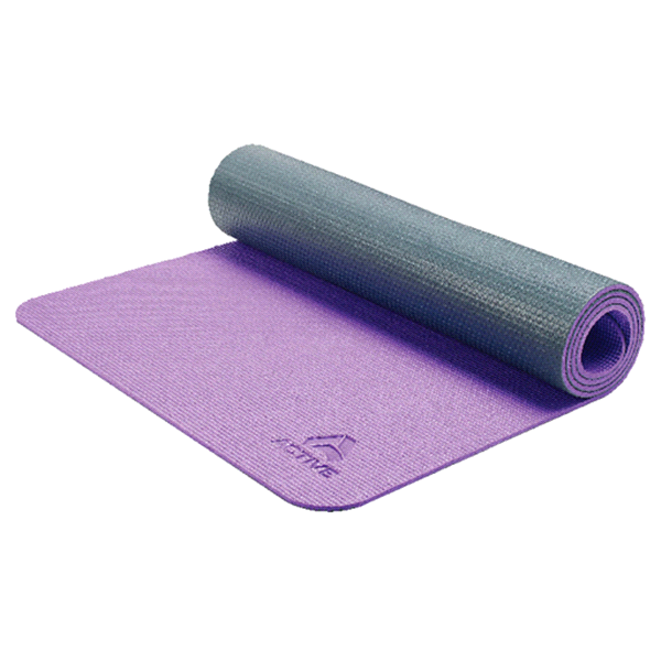 slide 1 of 1, Active Reversible Yoga Mat Purple/Gray, 6 mm