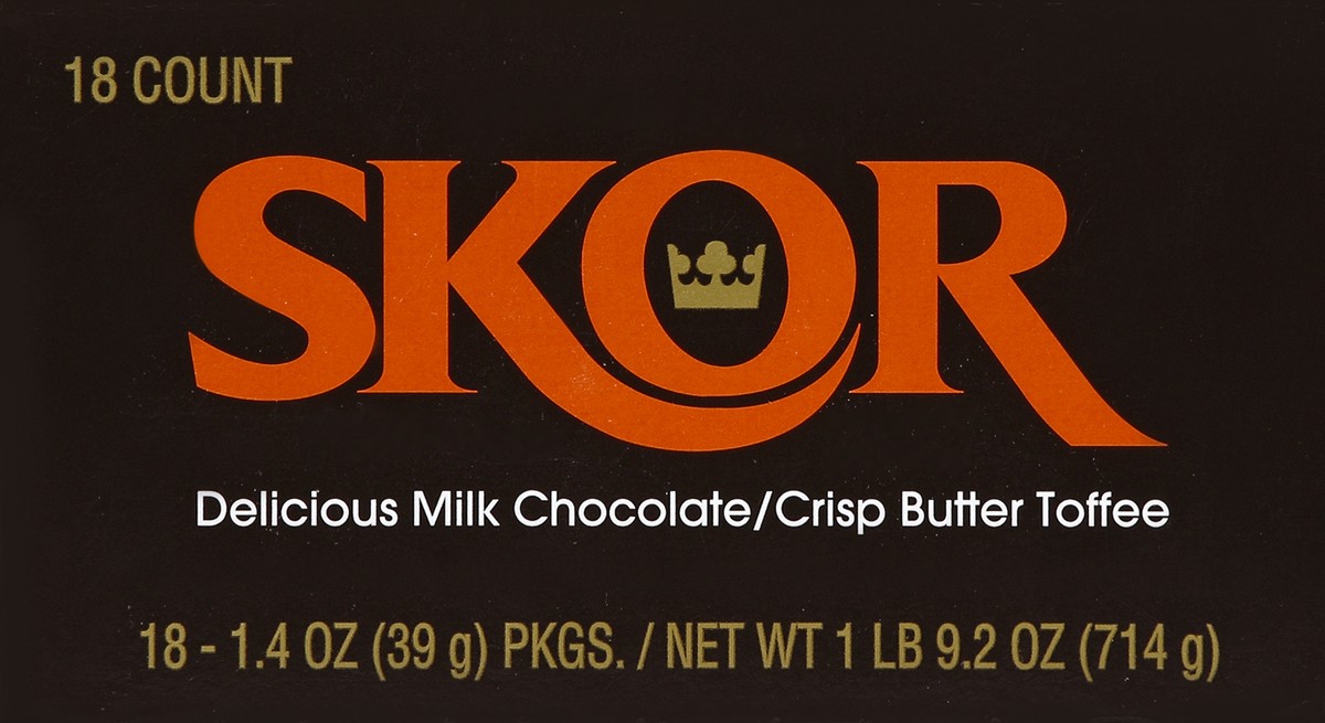 slide 3 of 4, Skor Crisp Butter Toffee and Chocolate Candy Bars, 1.4 oz (18 Count), 1.4 oz