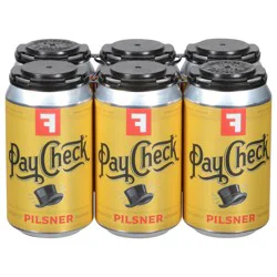 Fullsteam Brewery Distinctively Southern Pilsner PayCheck Beer - 6 x 12 fl oz Cans