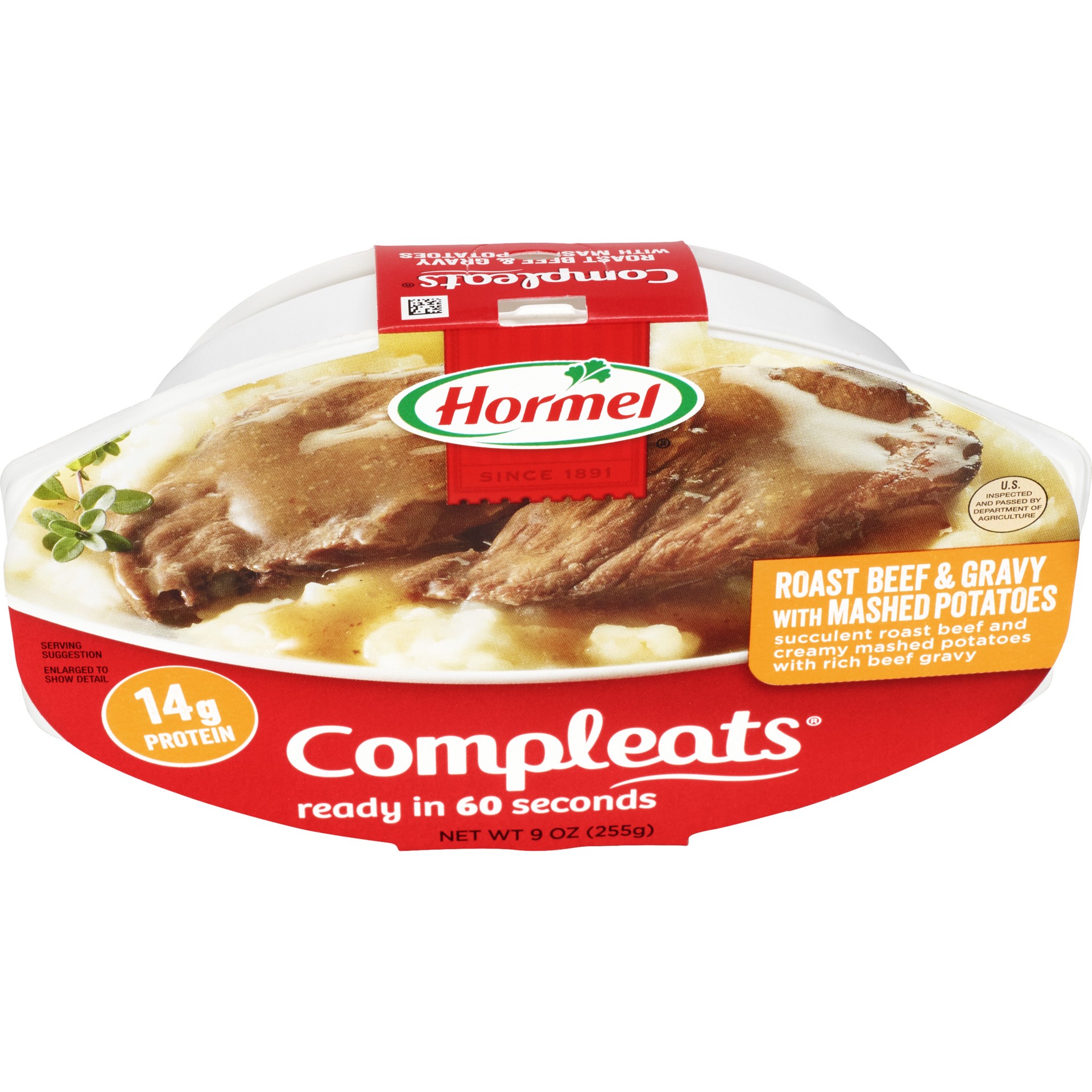 slide 1 of 6, Hormel COMPLEATS Roast Beef & Gravy With Mashed Potatoes, 9 oz