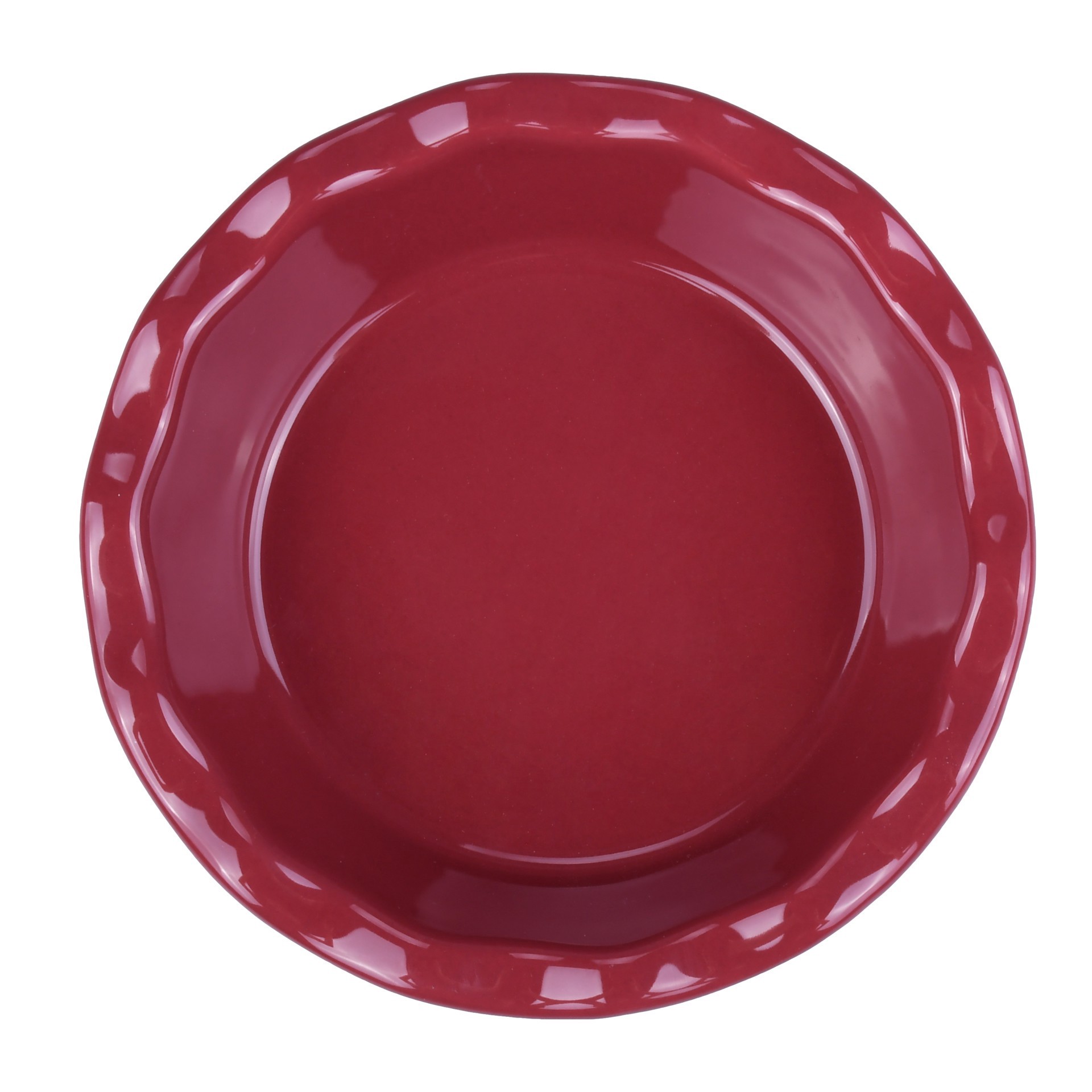 slide 4 of 4, 6" Mini Burgundy Ceramic Pie Plate By Makery, 6 in