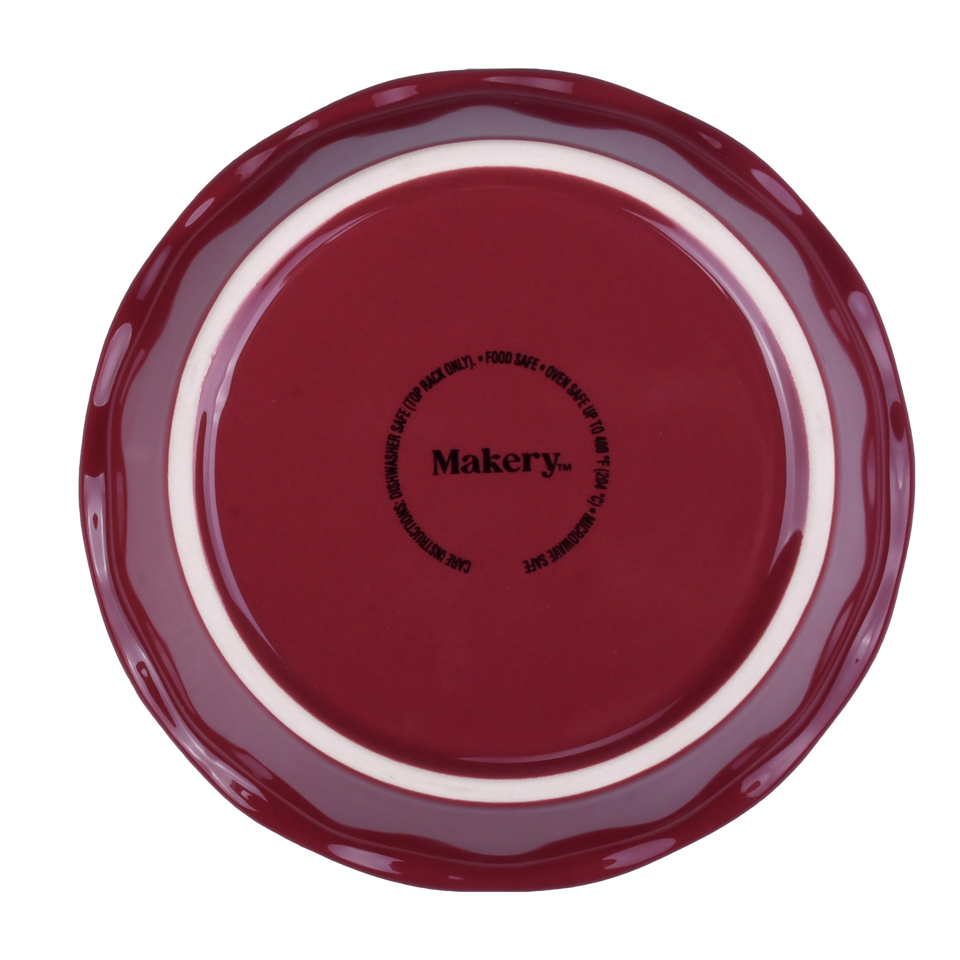 slide 2 of 4, 6" Mini Burgundy Ceramic Pie Plate By Makery, 6 in
