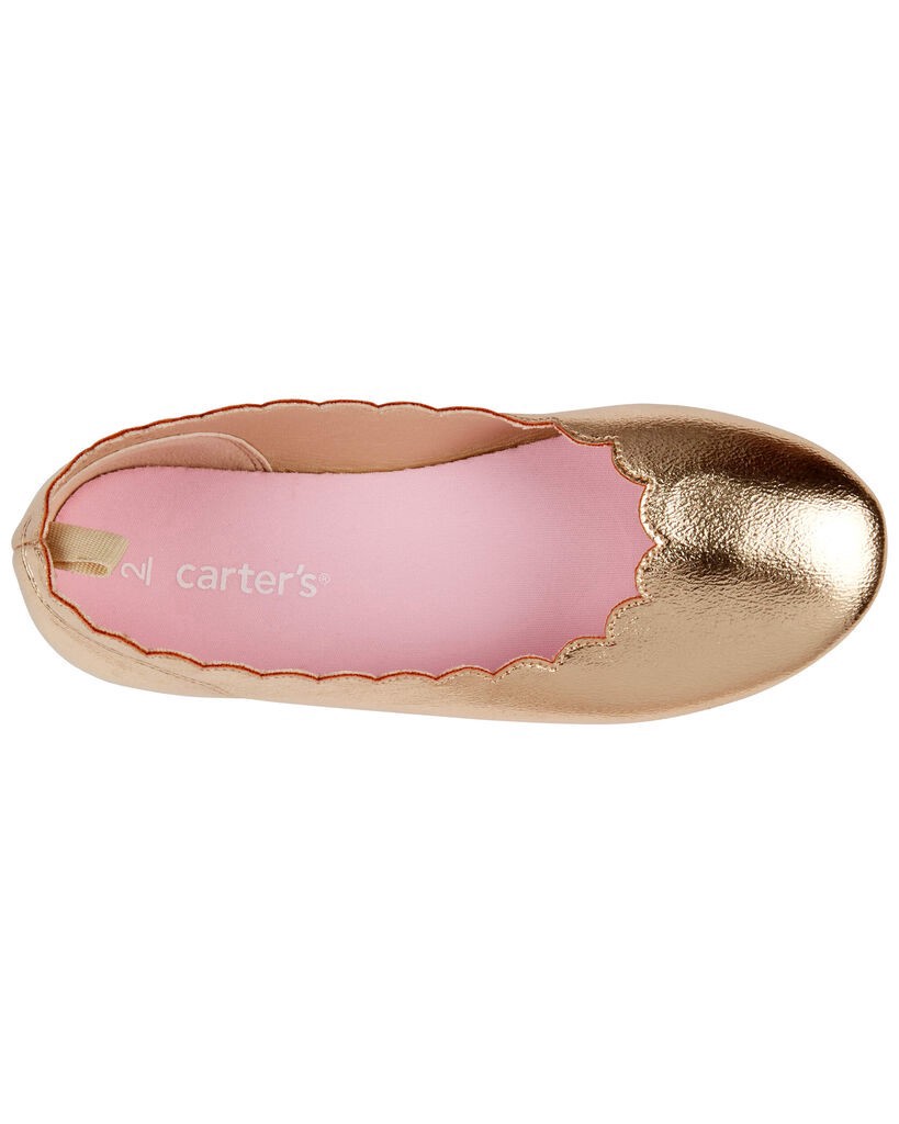 slide 5 of 6, Carter's Kid Ballet Flats Gold 1Y, 1 ct