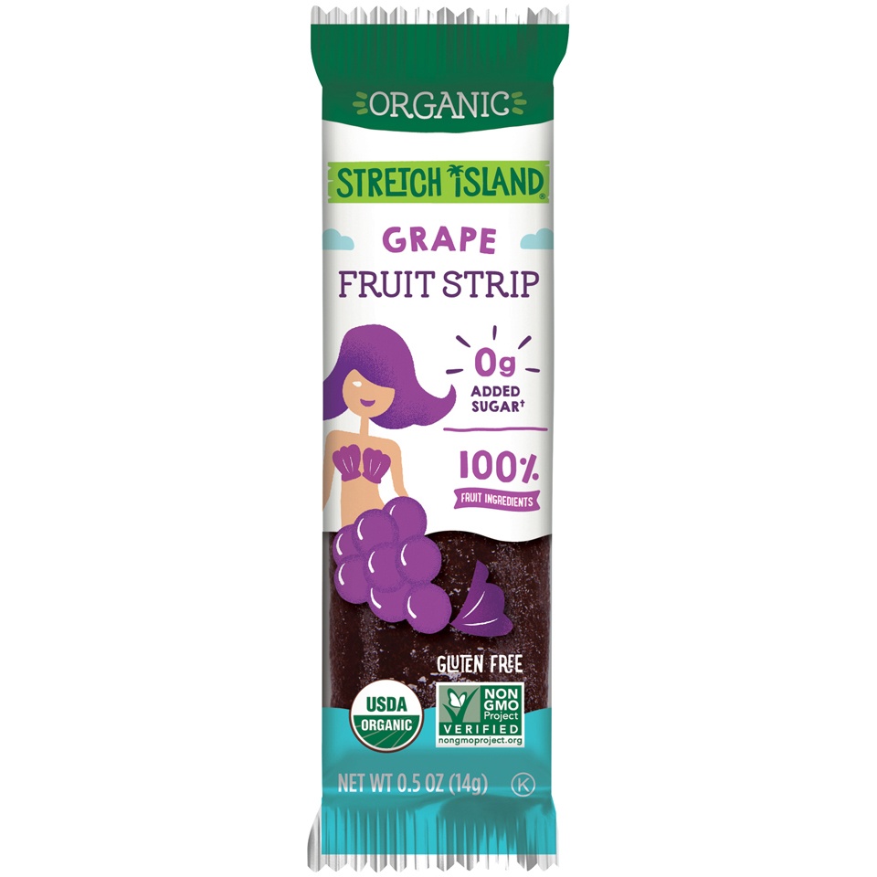 slide 1 of 1, Stretch Island Fruit Company Grape Organic Fruit Strip, 0.5 oz