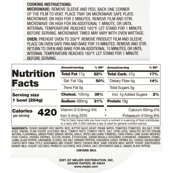 slide 10 of 13, Crafted Market by Meijer Butter Chicken Bowl, 10 oz