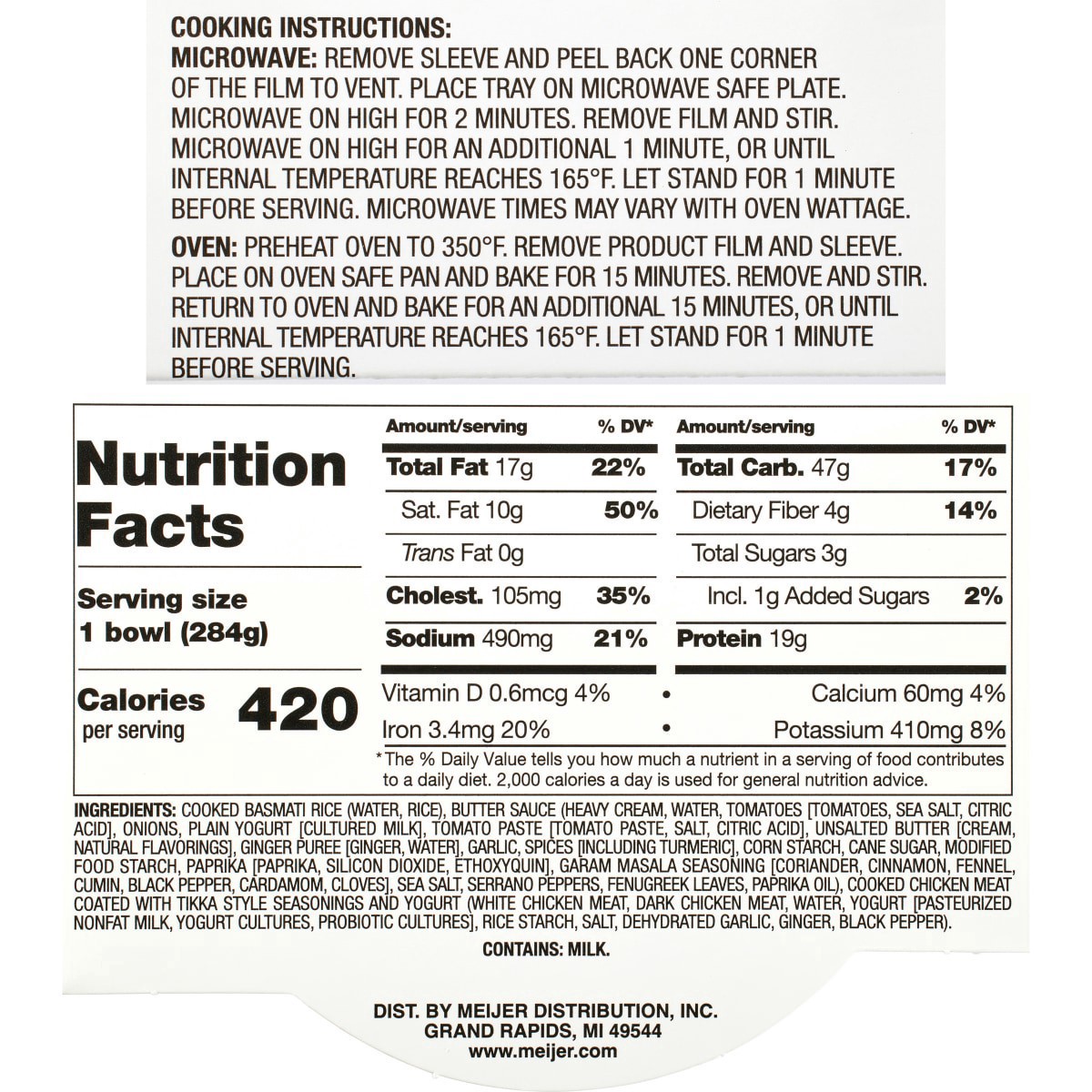 slide 12 of 13, Crafted Market by Meijer Butter Chicken Bowl, 10 oz