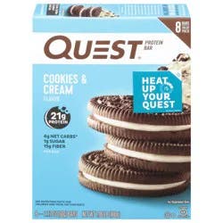 Quest Protein Bar, Cookies & Cream, Value Pack - 8 ct