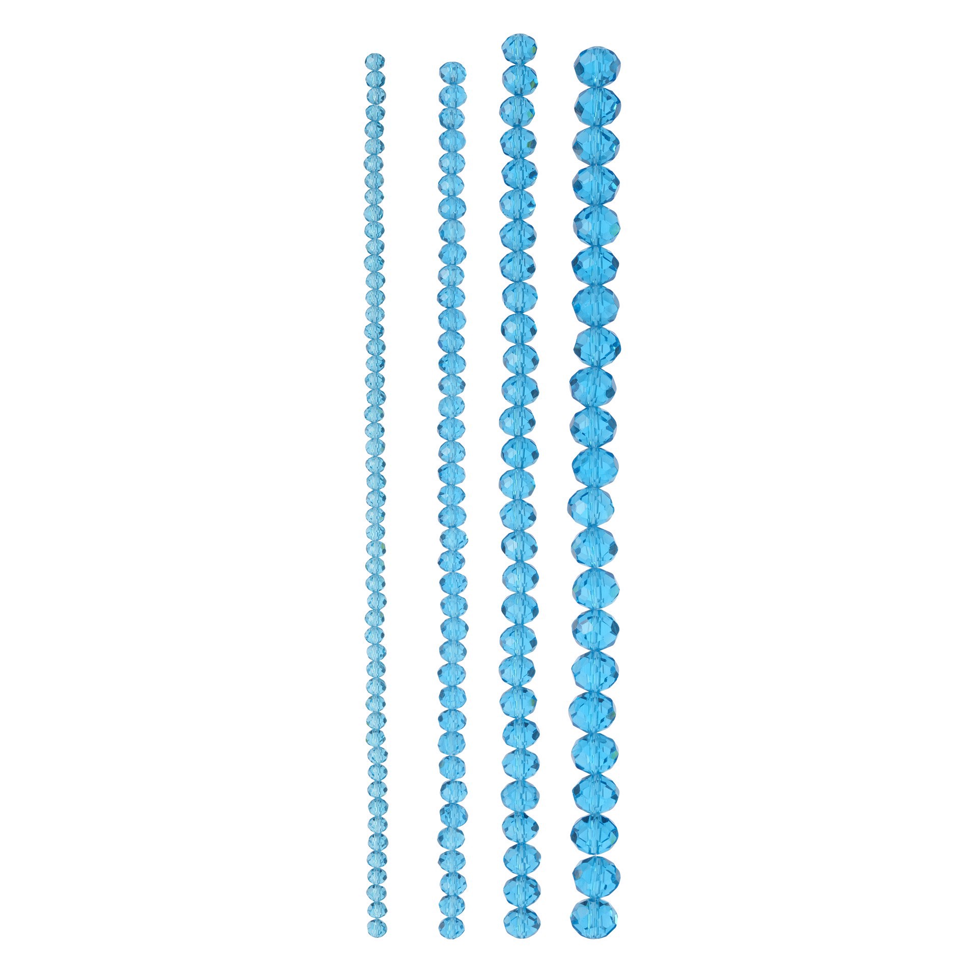 slide 2 of 3, Turquoise Faceted Glass Rondelle Beads By Bead Landing, 4mm-10mm