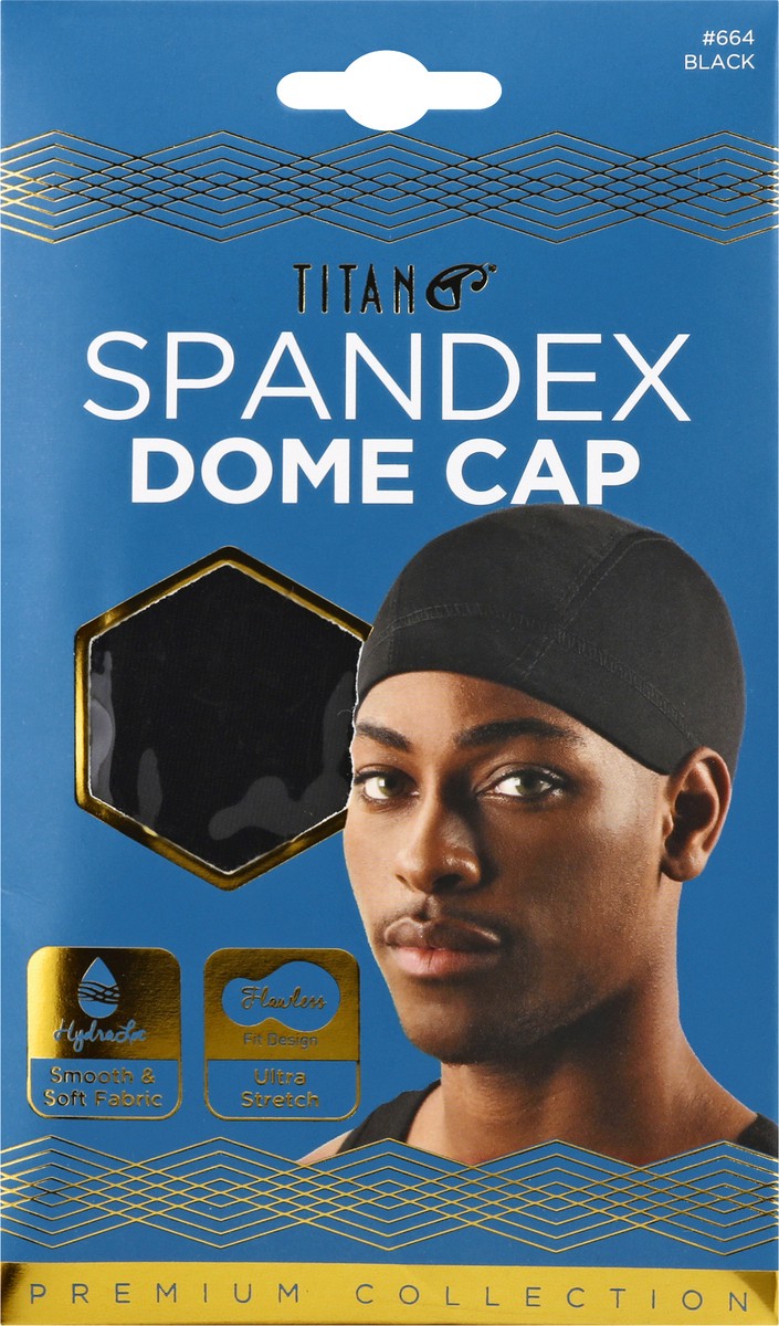 slide 2 of 11, Titan Premium Collection Black Dome Spandex Cap 1 ea, 1 ct