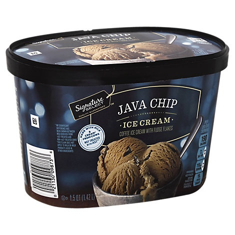 slide 1 of 1, Signature Select Ice Cream Java Chip, 1.5 qt