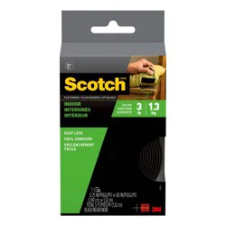 Scotch 3/4" x 5' Black Indoor Fasteners