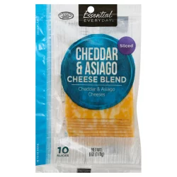 Essential Everyday Sliced Cheddar & Asiago Blend