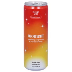 Moment Mango Chili Sparkling Adaptogens & Botanical Drink 11.5 fl oz