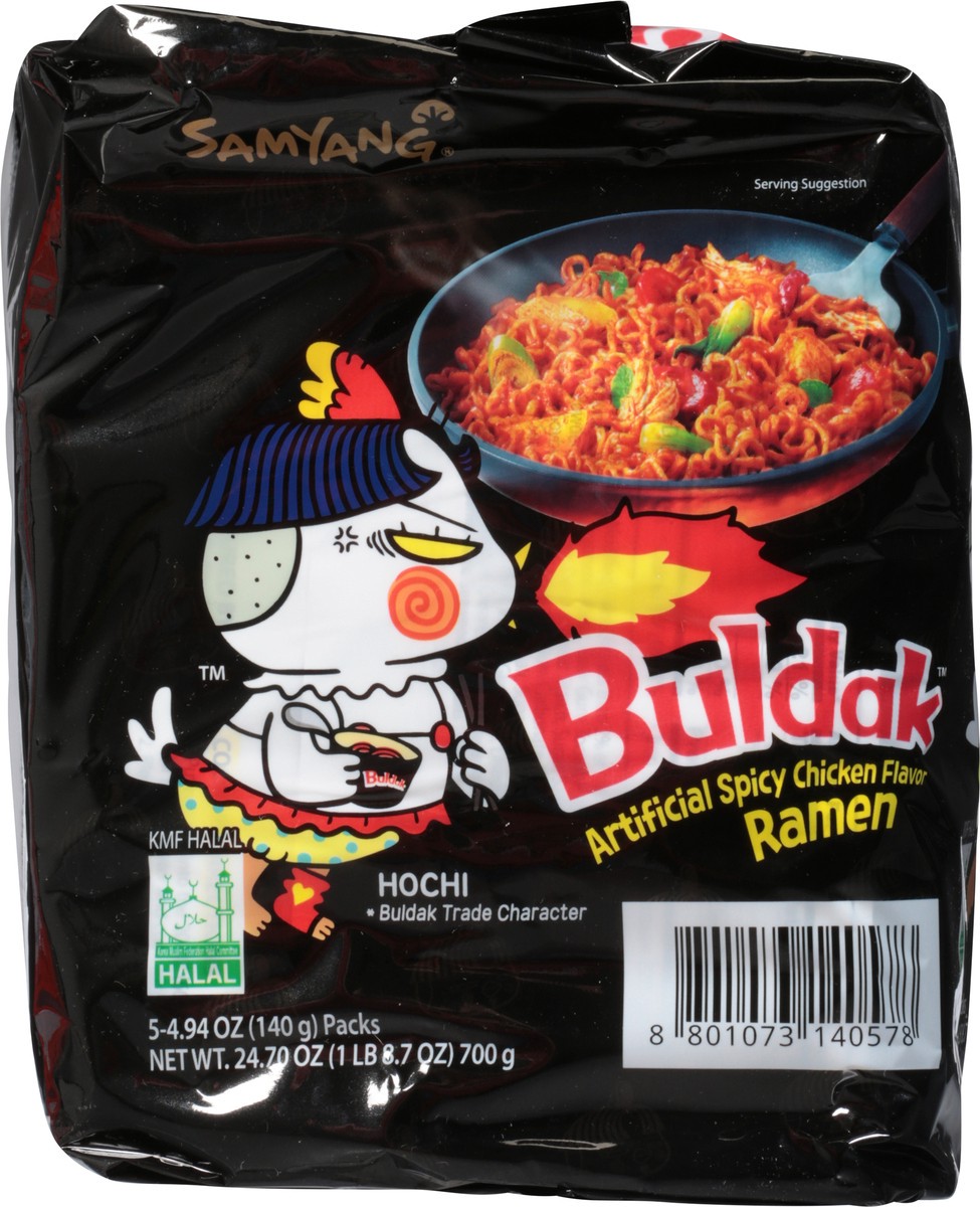 slide 11 of 13, Samyang Buldak Stir-Fried Spicy Chicken Flavor Ramen 5 - 4.94 oz Packs, 5 ct