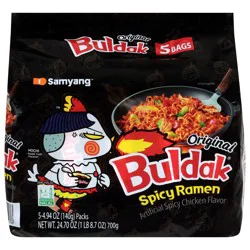 Samyang Buldak Spicy Chicken Flavor Spicy Ramen 5 - 4.94 oz Packs