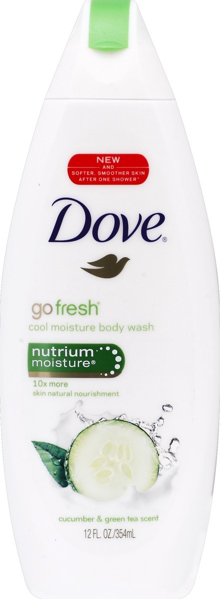 slide 2 of 6, Dove Body Wash Refreshing Cucumber and Green Tea, 11 oz, 11 oz