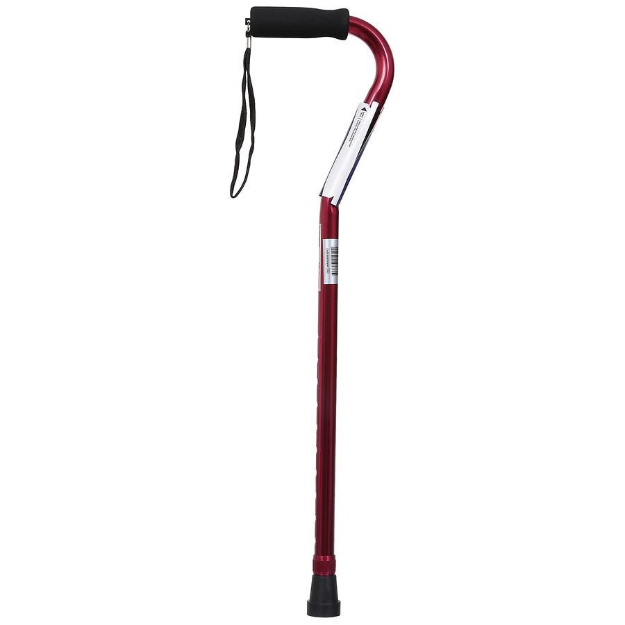slide 3 of 5, Walgreens Offset Cane, Maroon, 1 ct