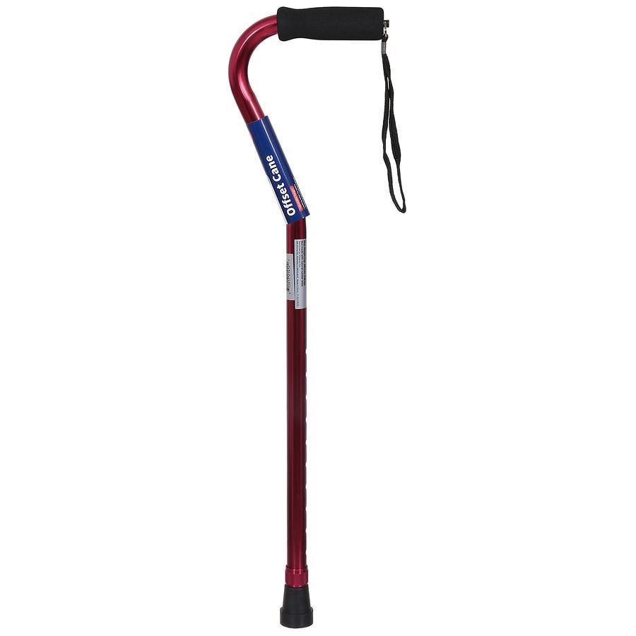 slide 5 of 5, Walgreens Offset Cane, Maroon, 1 ct