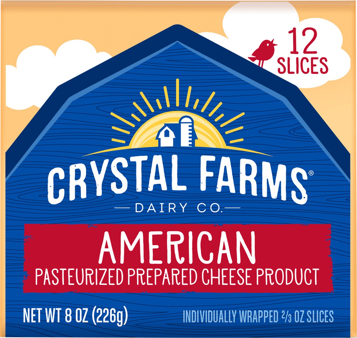 slide 4 of 8, Crystal Farms Slices American Cheese, 8 oz