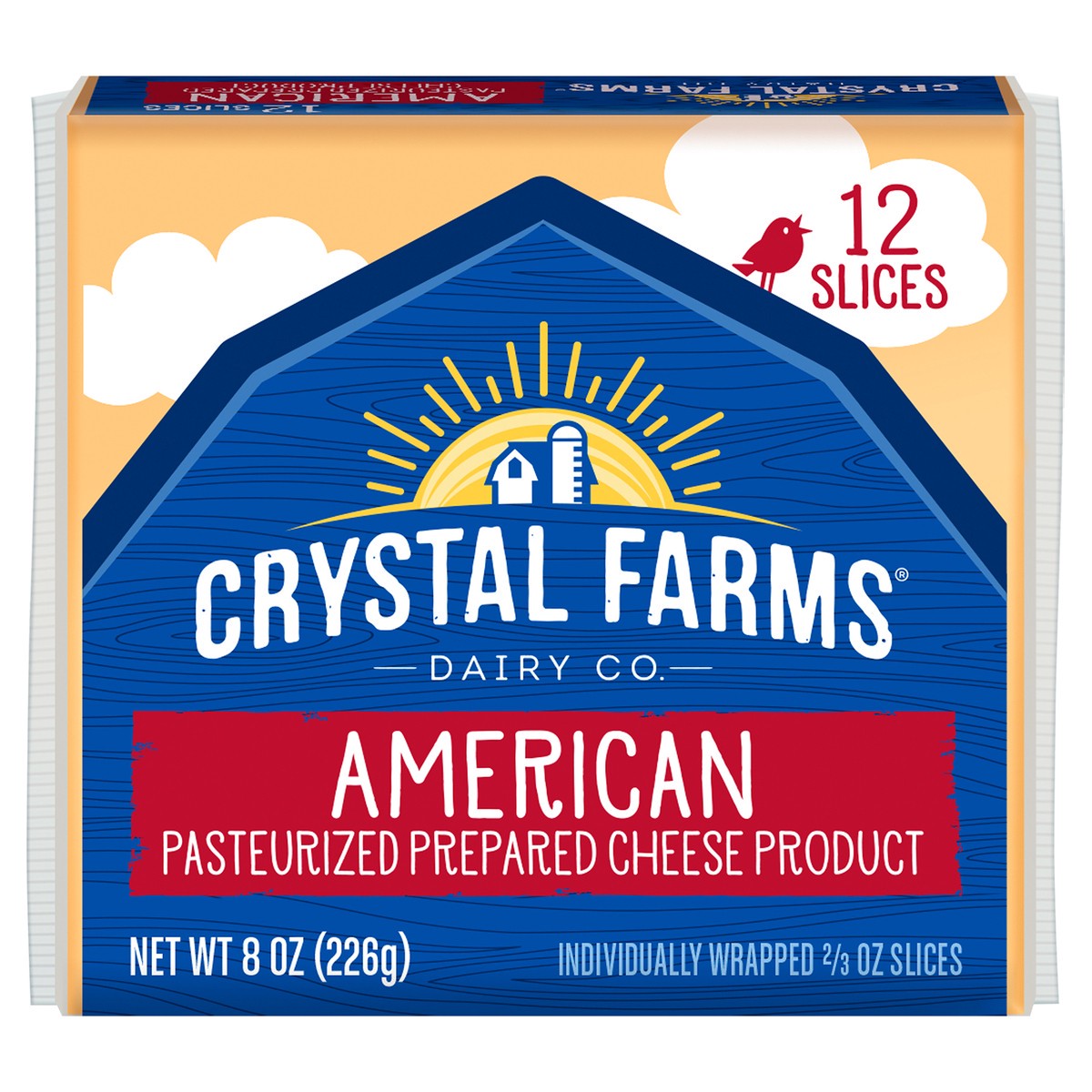 slide 6 of 8, Crystal Farms Slices American Cheese, 8 oz