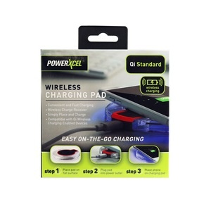 slide 1 of 1, PowerXcel Qi Wireless Charging, Black, 1 ct