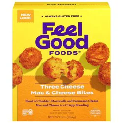 Feel Good Foods Gluten Free Three Cheese Mac & Cheese Bites Frozen