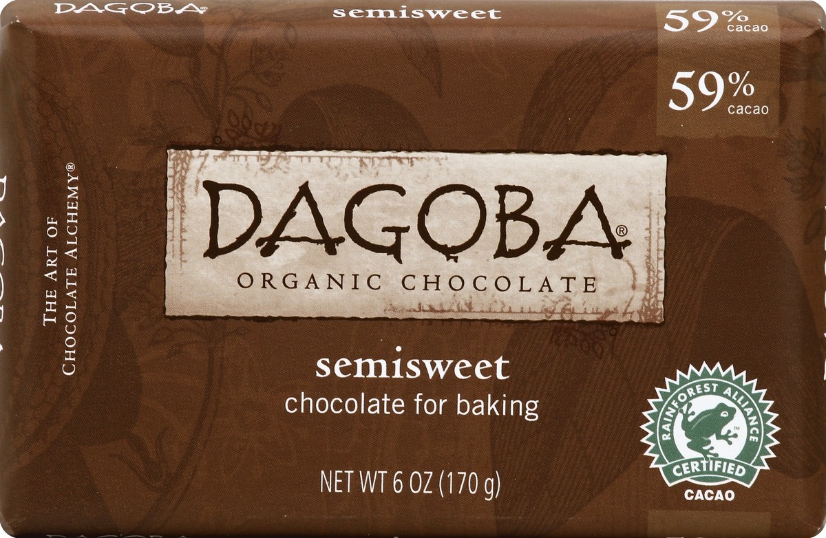 slide 5 of 5, DAGOBA Organic Chocolate 6 oz, 6 oz