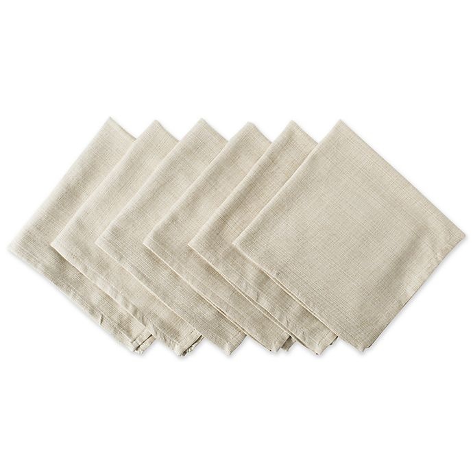 slide 1 of 1, Design Imports Variegated Napkins - Taupe, 6 ct