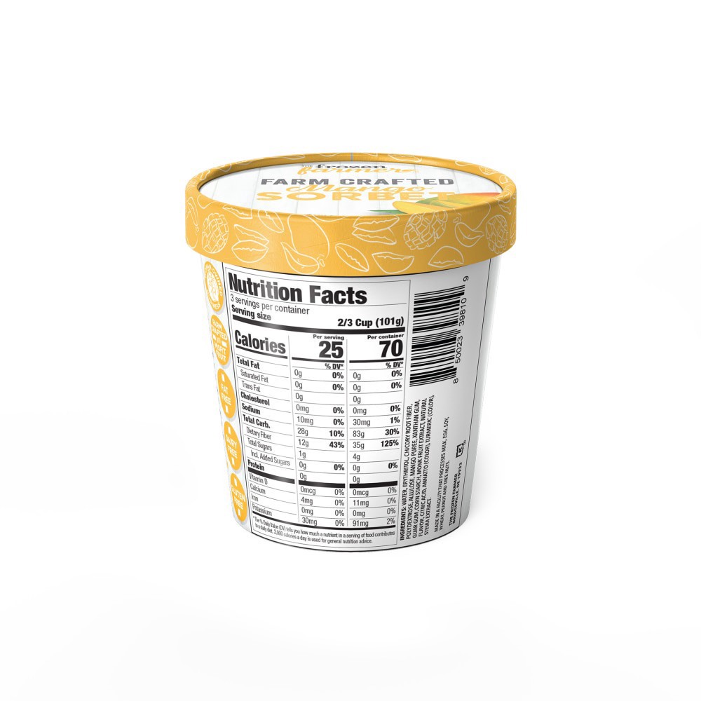 slide 2 of 4, The Frozen Farmer Crafted Mango Sorbet, 1 pint