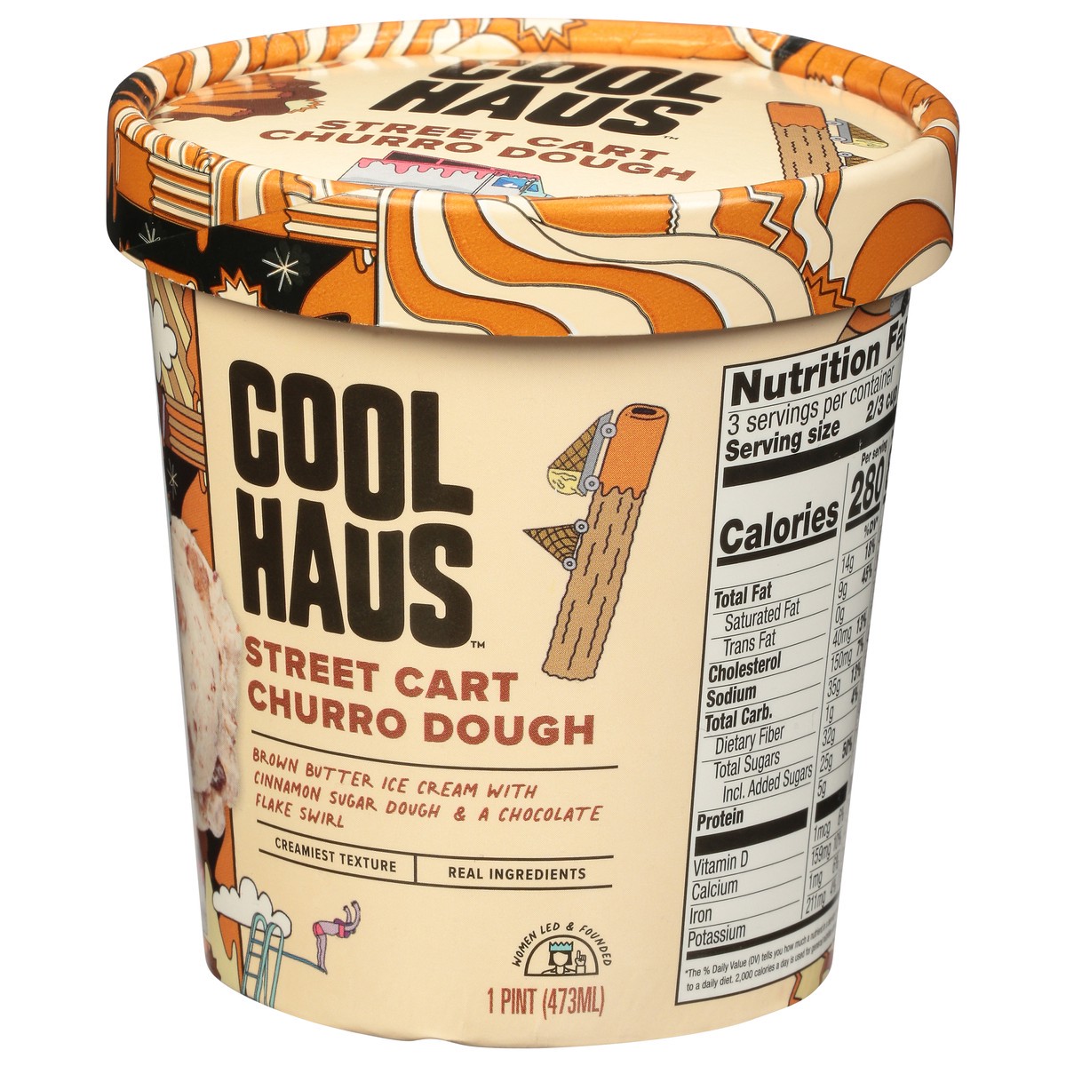 slide 3 of 11, Coolhaus Churro Dough Ice Cream, 16 oz