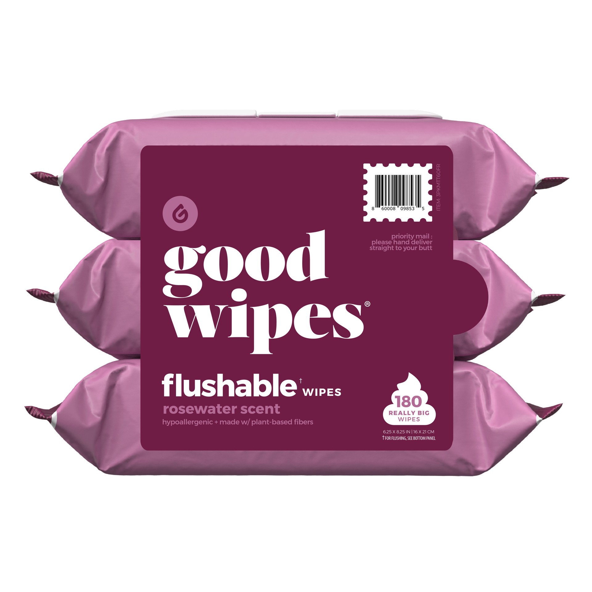 slide 1 of 1, goodwipes XL Flushable Wipes - Rosewater 3pk, 150ct, 150 ct