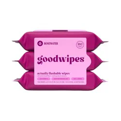 Goodwipes XL Flushable Wipes - Rosewater 3 pk, 150 ct