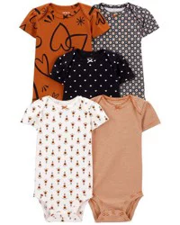 Carter's Carters Baby 5-Pack Short-Sleeve Bodysuits Multi 9M