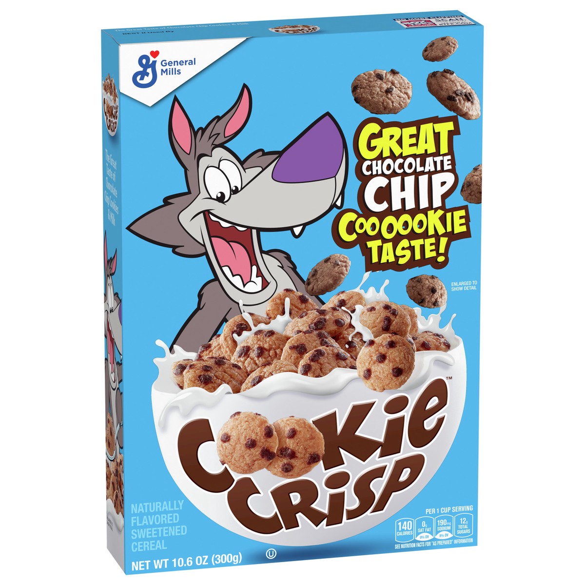 slide 4 of 9, Cookie Crisp Breakfast Cereal, Chocolate Chip Cookie Taste, Made With Whole Grain, 10.6 oz, 10.6 oz