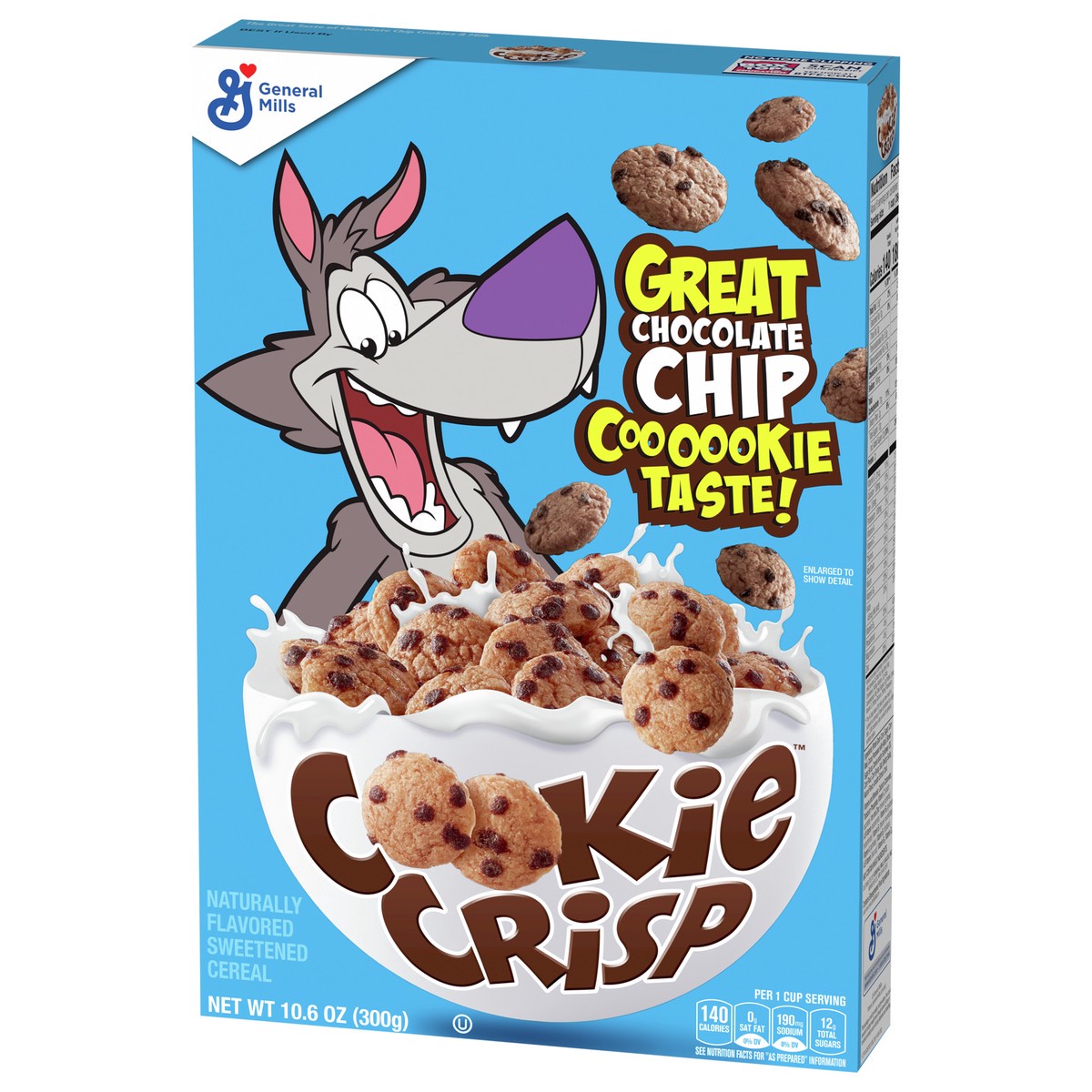 slide 5 of 9, Cookie Crisp Breakfast Cereal, Chocolate Chip Cookie Taste, Made With Whole Grain, 10.6 oz, 10.6 oz