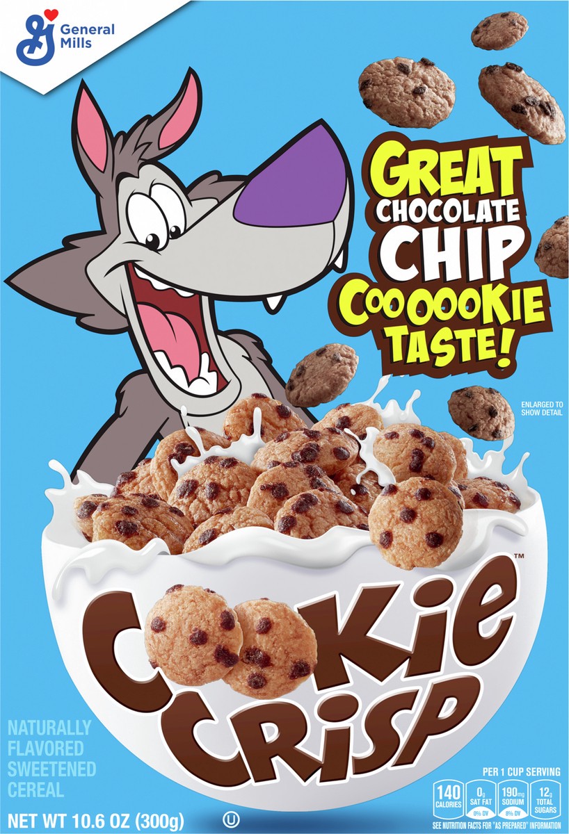 slide 3 of 9, Cookie Crisp Breakfast Cereal, Chocolate Chip Cookie Taste, Made With Whole Grain, 10.6 oz, 10.6 oz