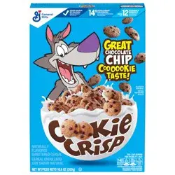 Cookie Crisp Breakfast Cereal, Chocolate Chip Cookie Taste, Made With Whole Grain, 10.6 oz