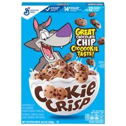 Cookie Crisp Breakfast Cereal, Chocolate Chip Cookie Taste, Made With Whole Grain, 10.6 oz