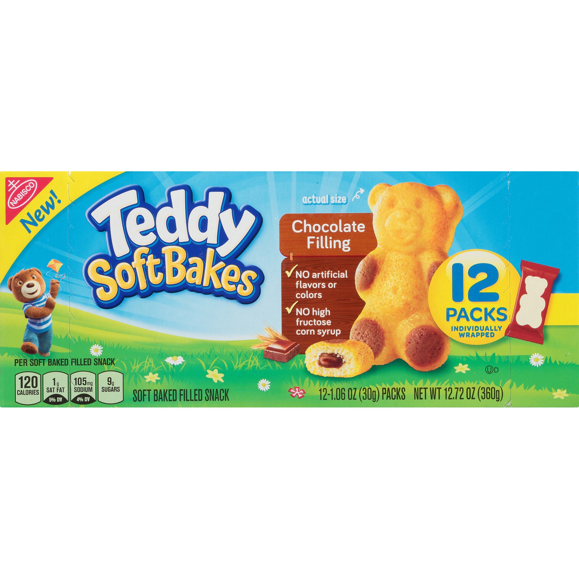 slide 4 of 4, 1.06Z Teddy Soft Bakes Choc_12_Pc - Inner Pack, 0.79 lb