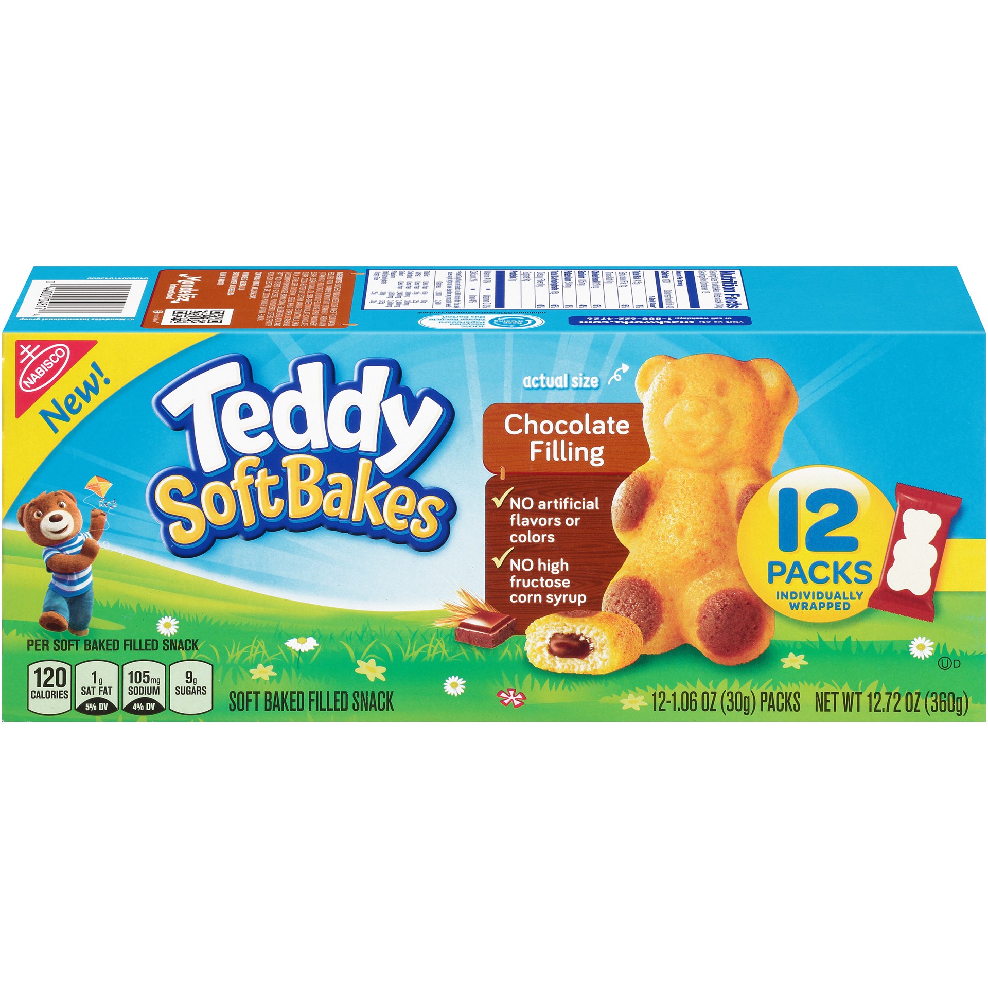 slide 1 of 4, 1.06Z Teddy Soft Bakes Choc_12_Pc - Inner Pack, 0.79 lb