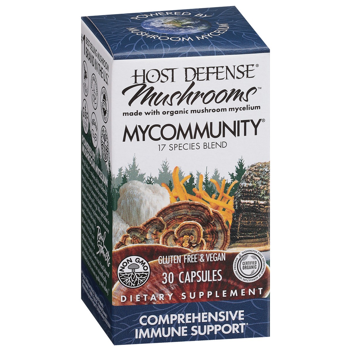 slide 4 of 9, Host Defense MyCommunity Mushrooms Comprehensive Immune Support 30 Capsules, 30 ct