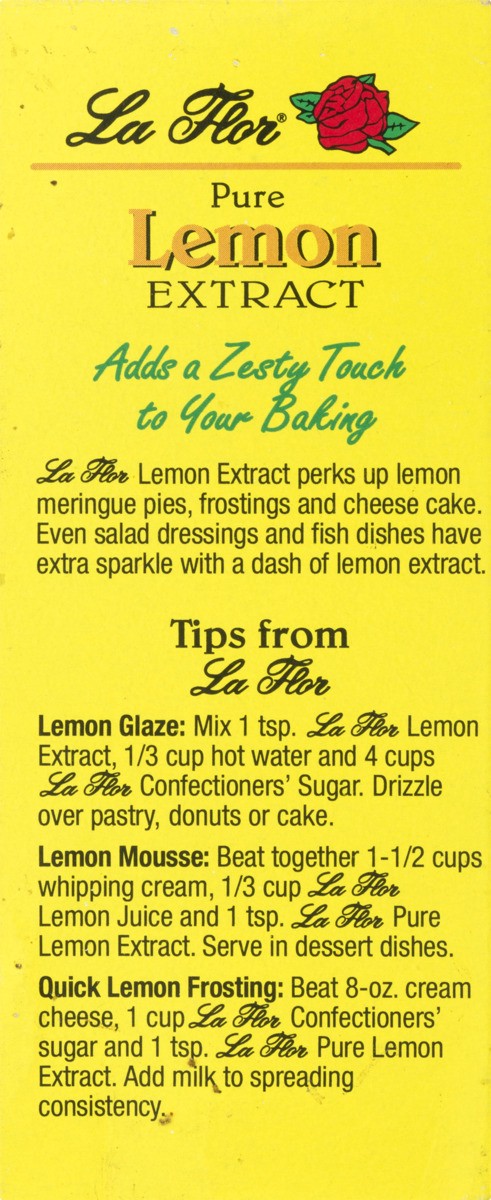 slide 9 of 9, La Flor Pure Lemon Extract, 2 oz