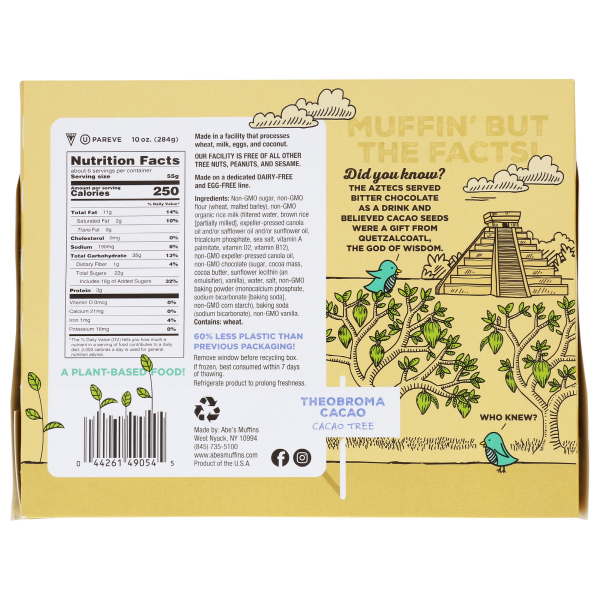 slide 3 of 4, Abe's School Friendly Chocolate Chip Mini Muffins 12 Pack, 10 oz