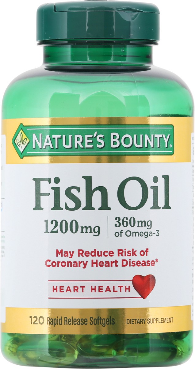 slide 1 of 9, Nature's Bounty Fish Oil 1200 Mg, 120 ct