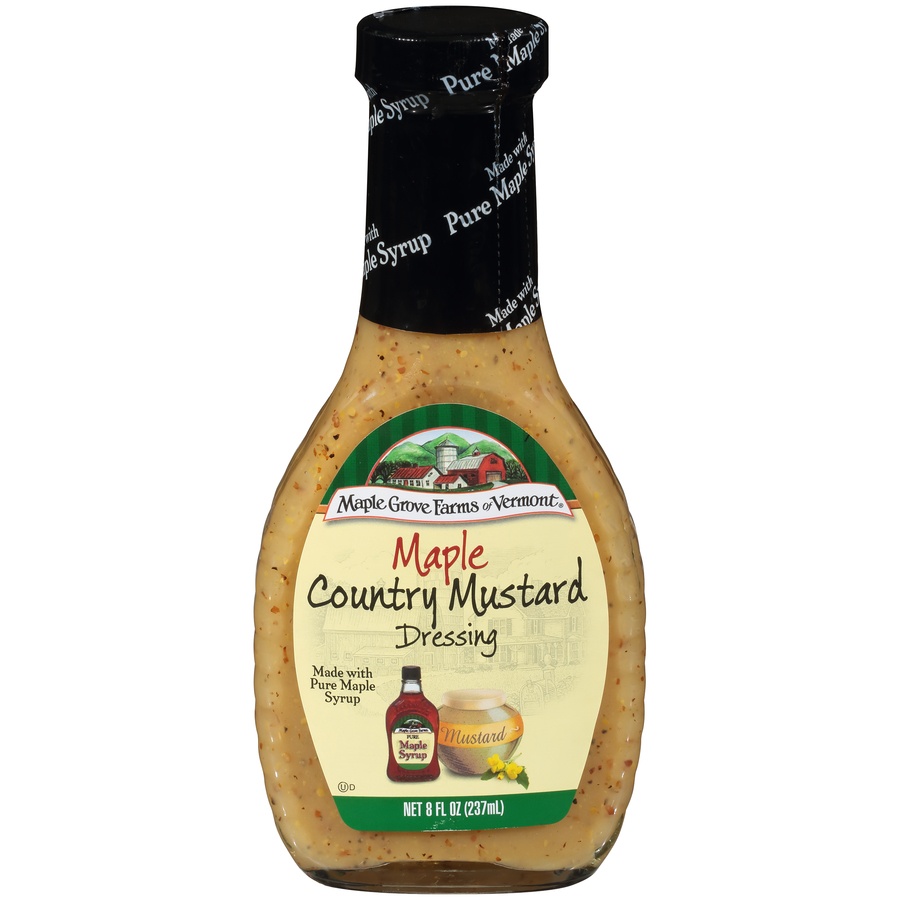 slide 1 of 1, Maple Grove Farms of Vermont Maple Country Mustard Dressing, 8 fl oz