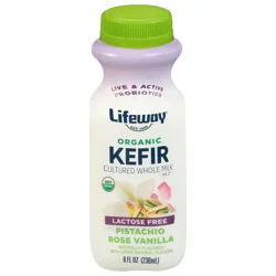 Lifeway Organic Lactose Free Pistachio Rose Vanilla Kefir 8 fl oz